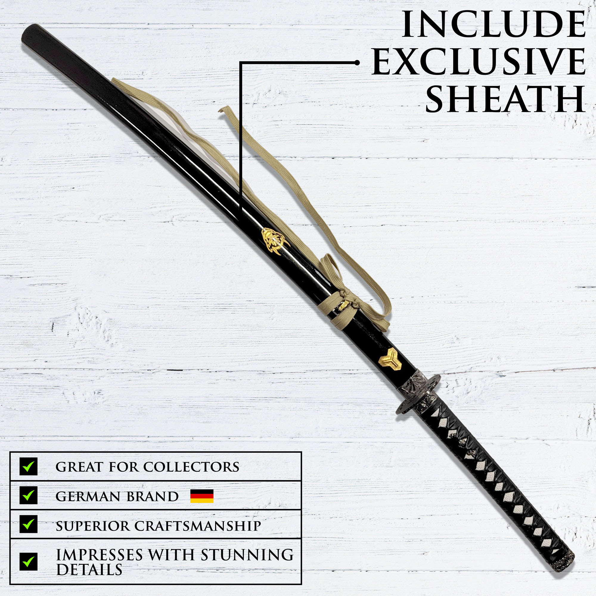 Katana des Himmlischen Waldes mit Ständer