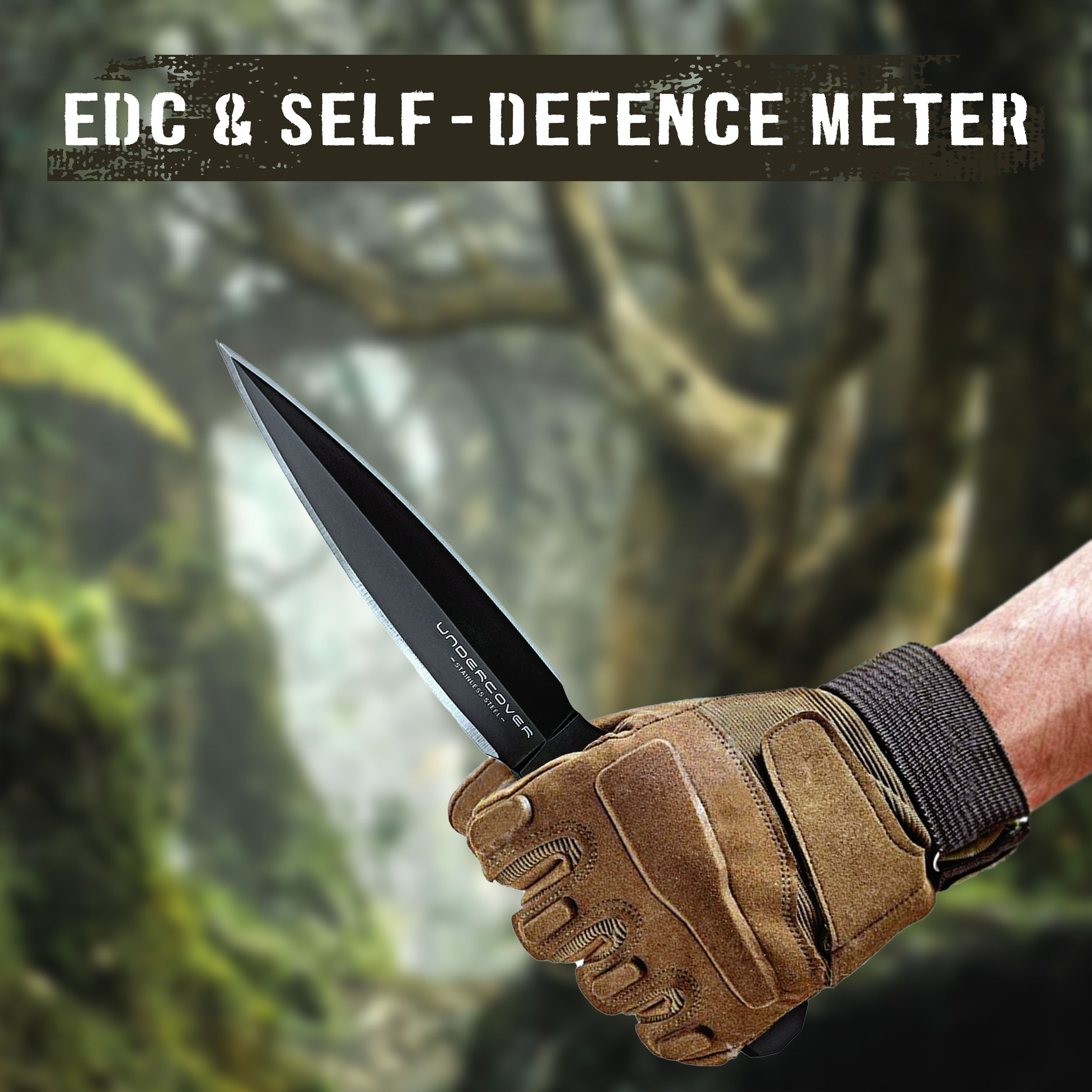 DREI Undercover CIA Stinger-Messer mit Scheide, 3er Bundle