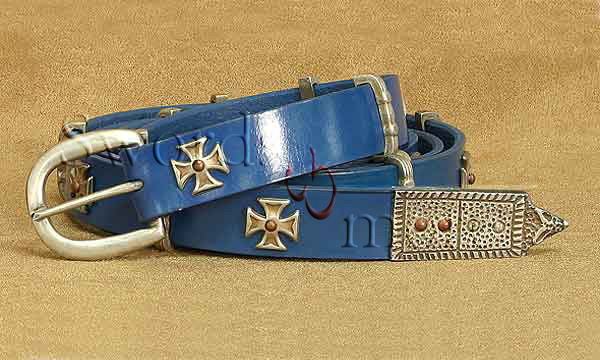 Blue Medieval Thin Long Belt