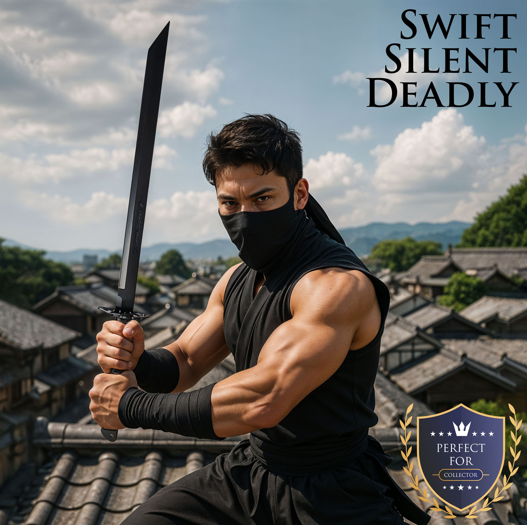 Doppeltes Ninja-Schwert mit Scheide