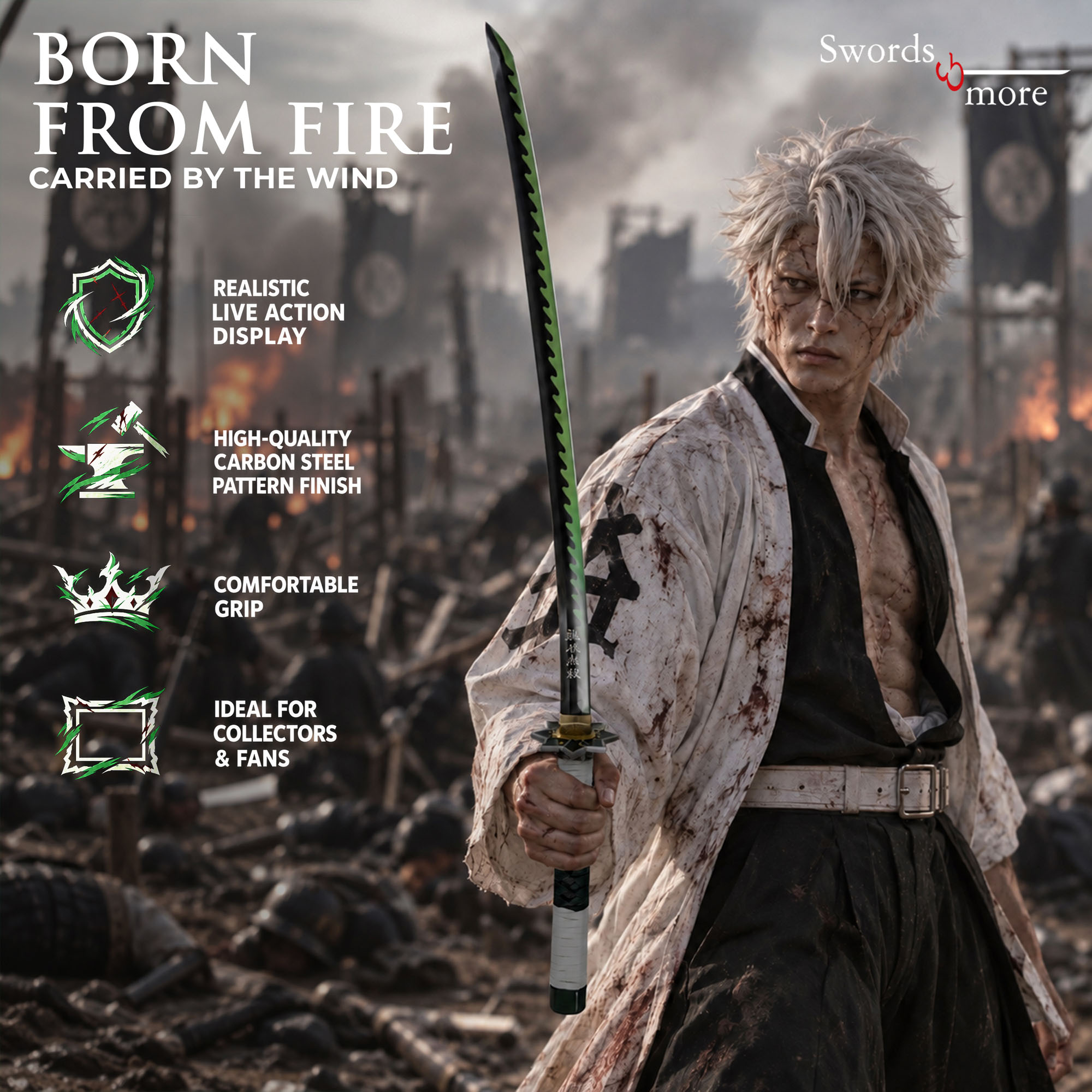 Demon Slayer: Kimetsu no Yaiba - Shinazugawa Sanemi sword - handforged