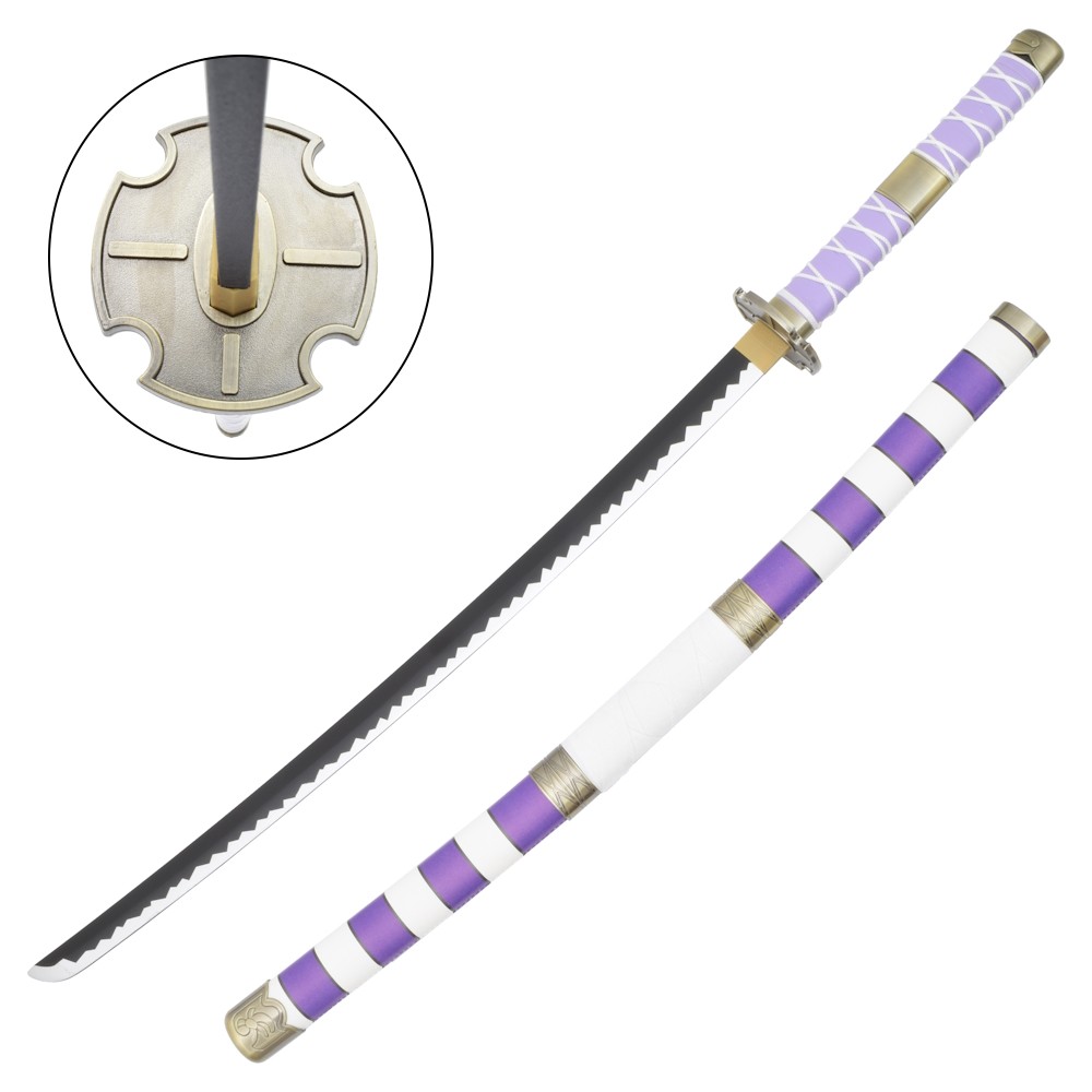 One Piece - Nidai Kitetsu Katana with Sheath (Wooden Version)