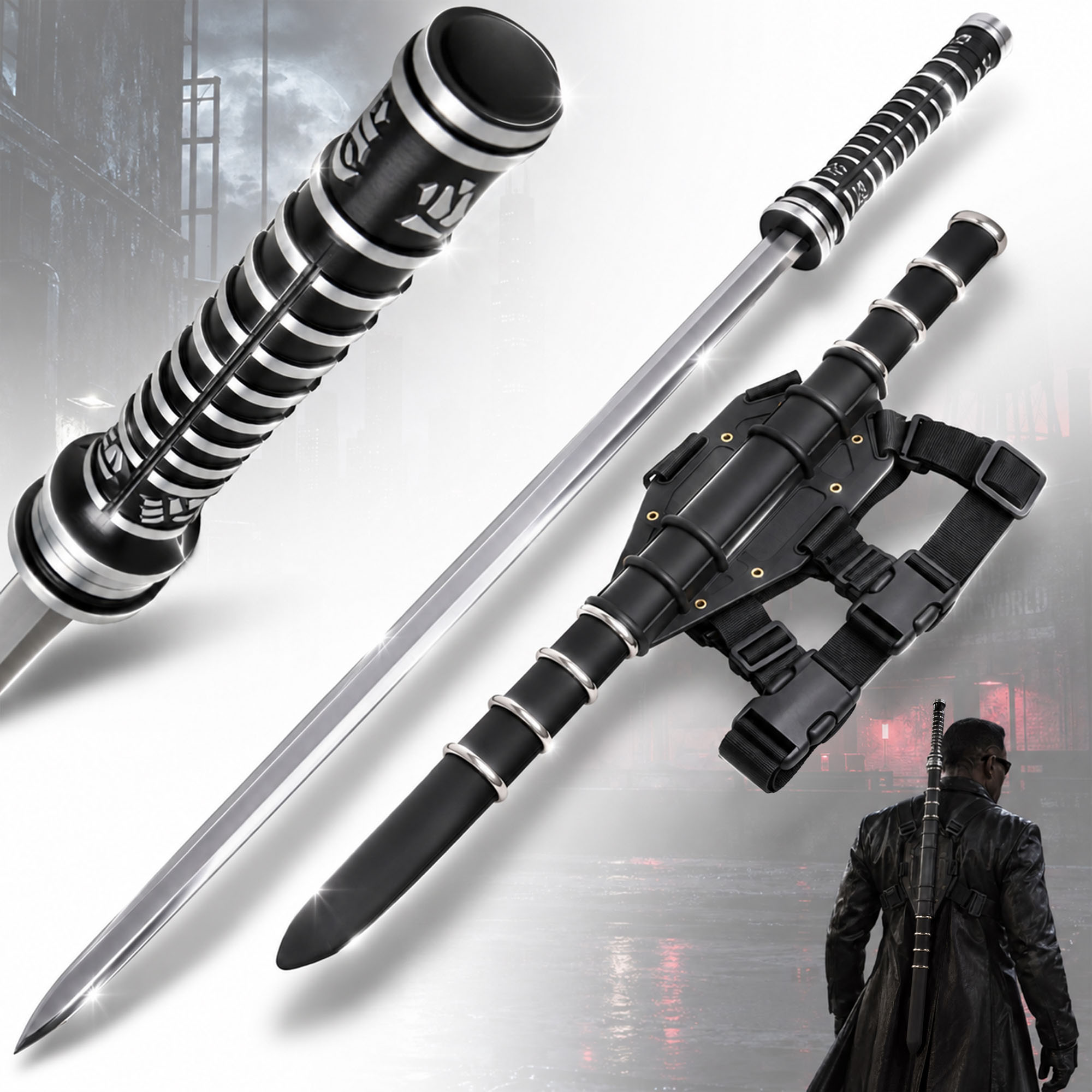 Folded Blade Sword With Scabbard