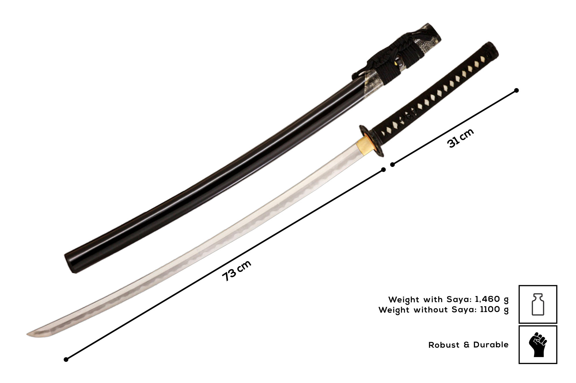 Taoforge Rin´ne Katana, handgeschmiedet und gefaltet