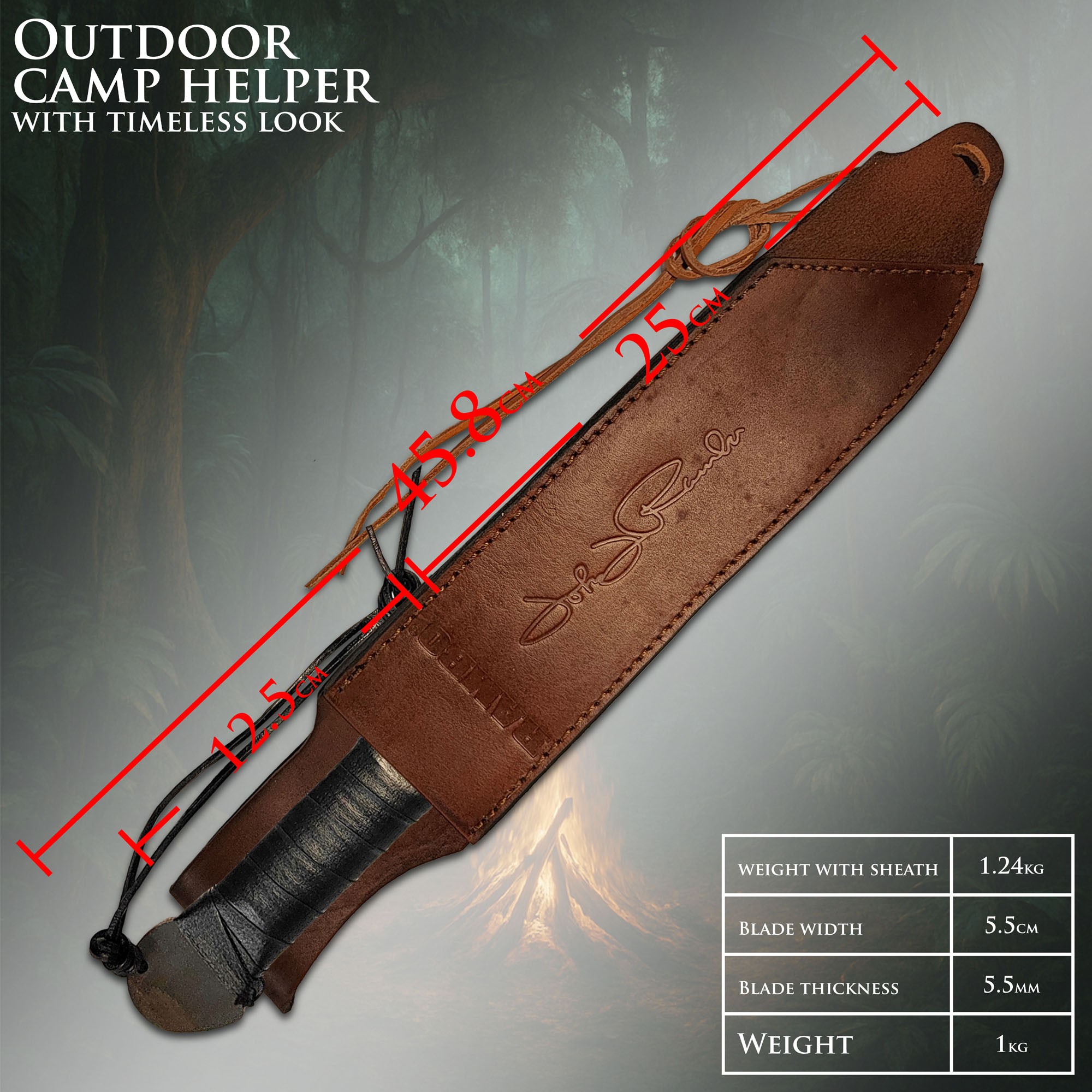 Rambo 4 Machete with Sheath