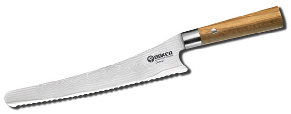 Boker Damascus Olive Bread Knife