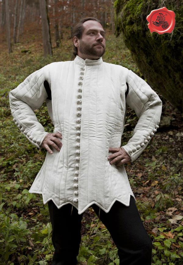 Gambeson – naturfarben (spätes 14. Jahrhundert), Größe XL