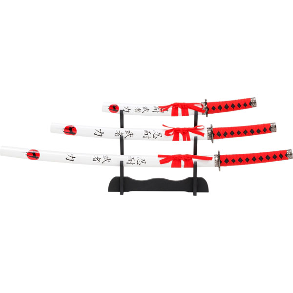 Samurai set white and red 4-piece