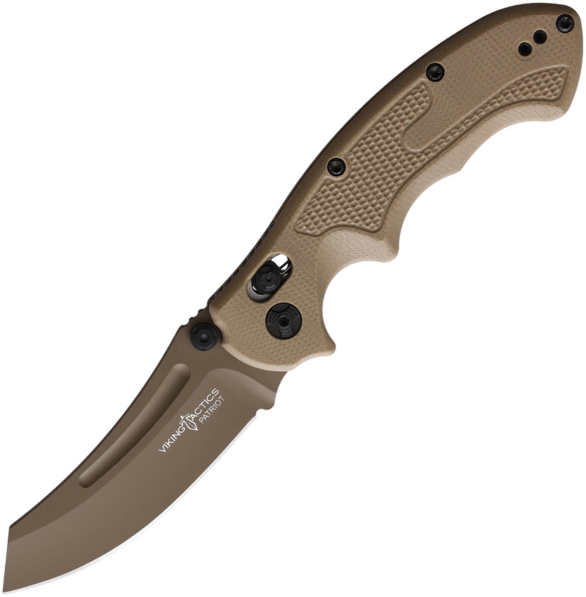 Viking Tactics Patriot, FDE Handle, dark earth blade