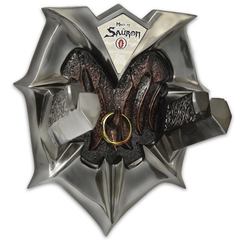 The Mace Of Sauron And Ring Red Eye Edition With War Banner