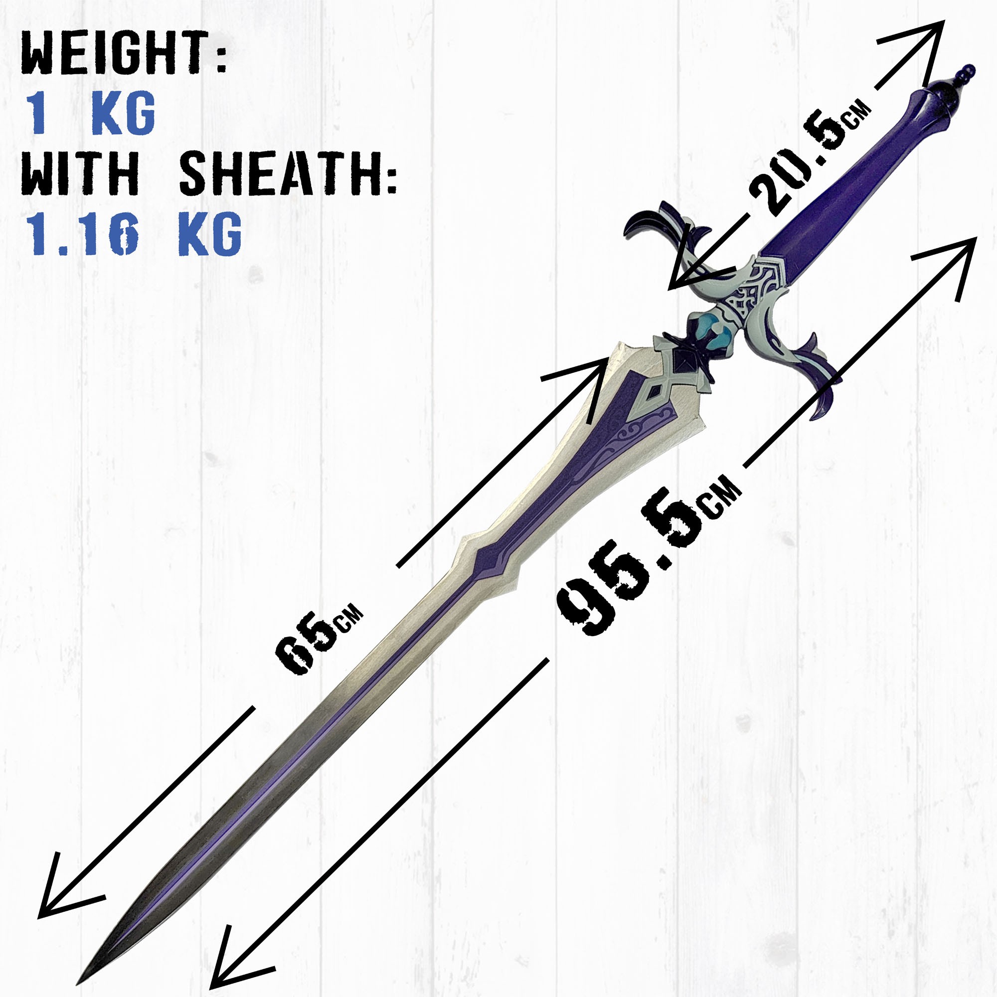 Genshin Impact - Sacrificial Schwert mit Scheide