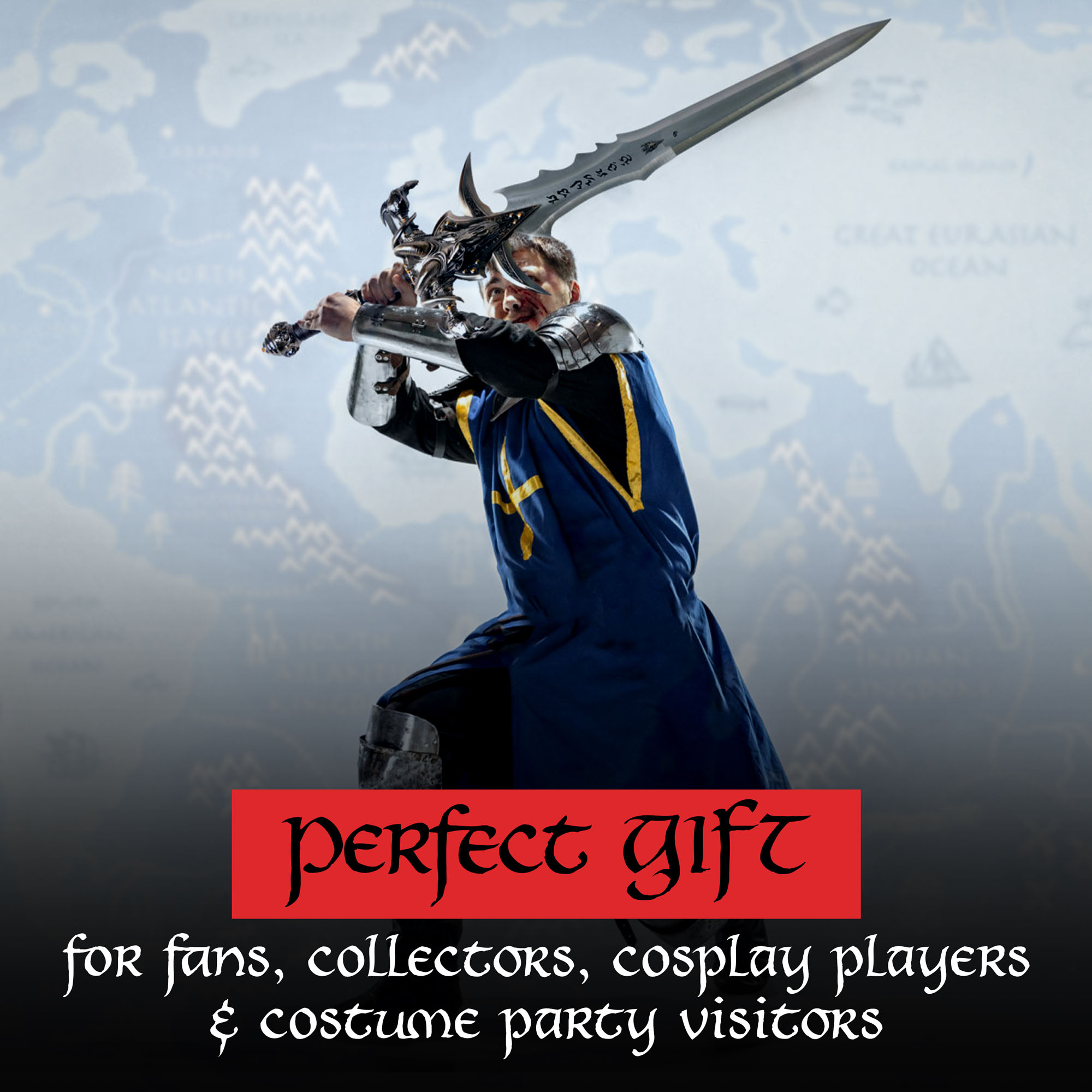 Warcraft - Frostmourne Schwert - Replik mit Wanddisplay