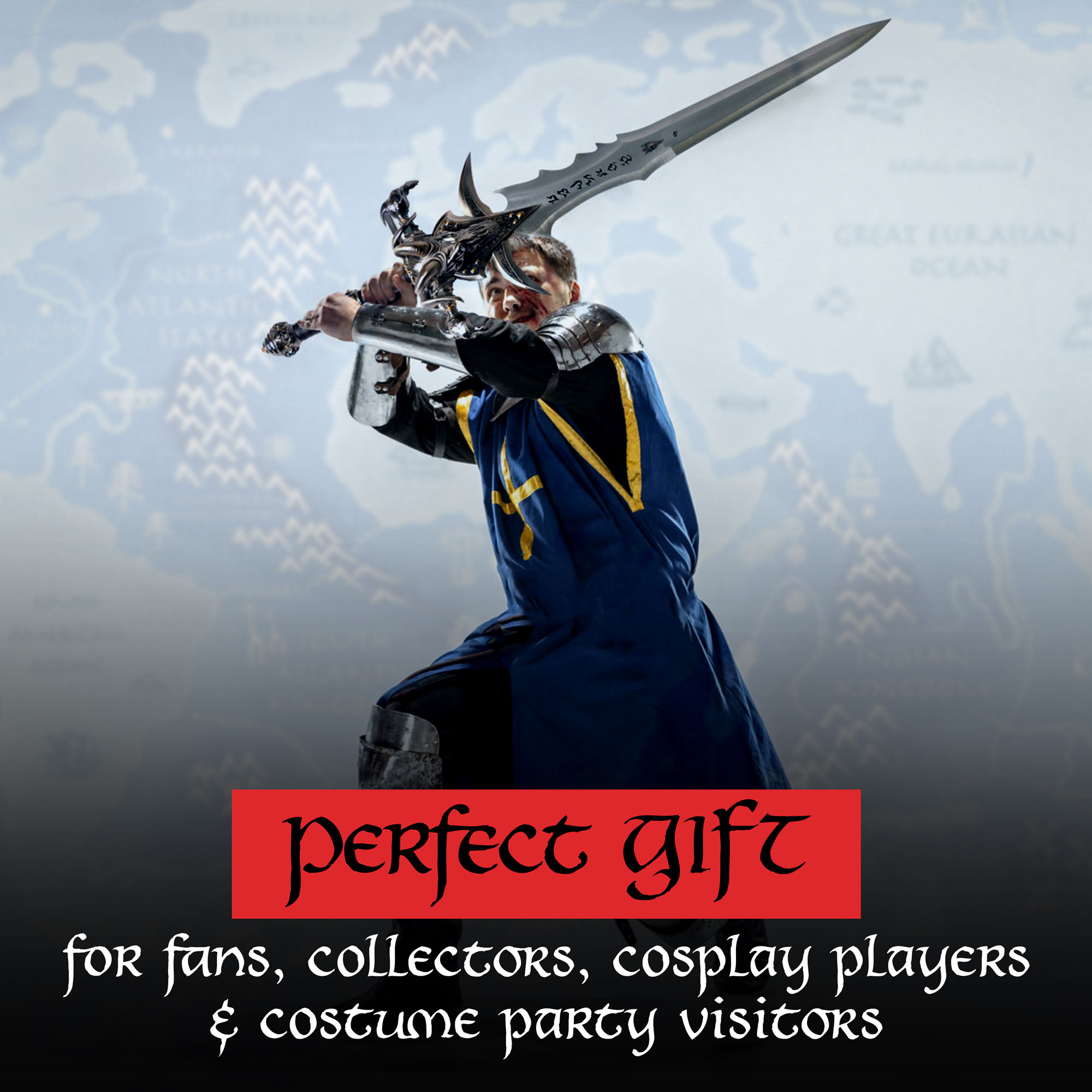 Warcraft - Frostmourne Schwert - Replik mit Wanddisplay Warcraft - Frostmourne Schwert - Replik mit Wanddisplay