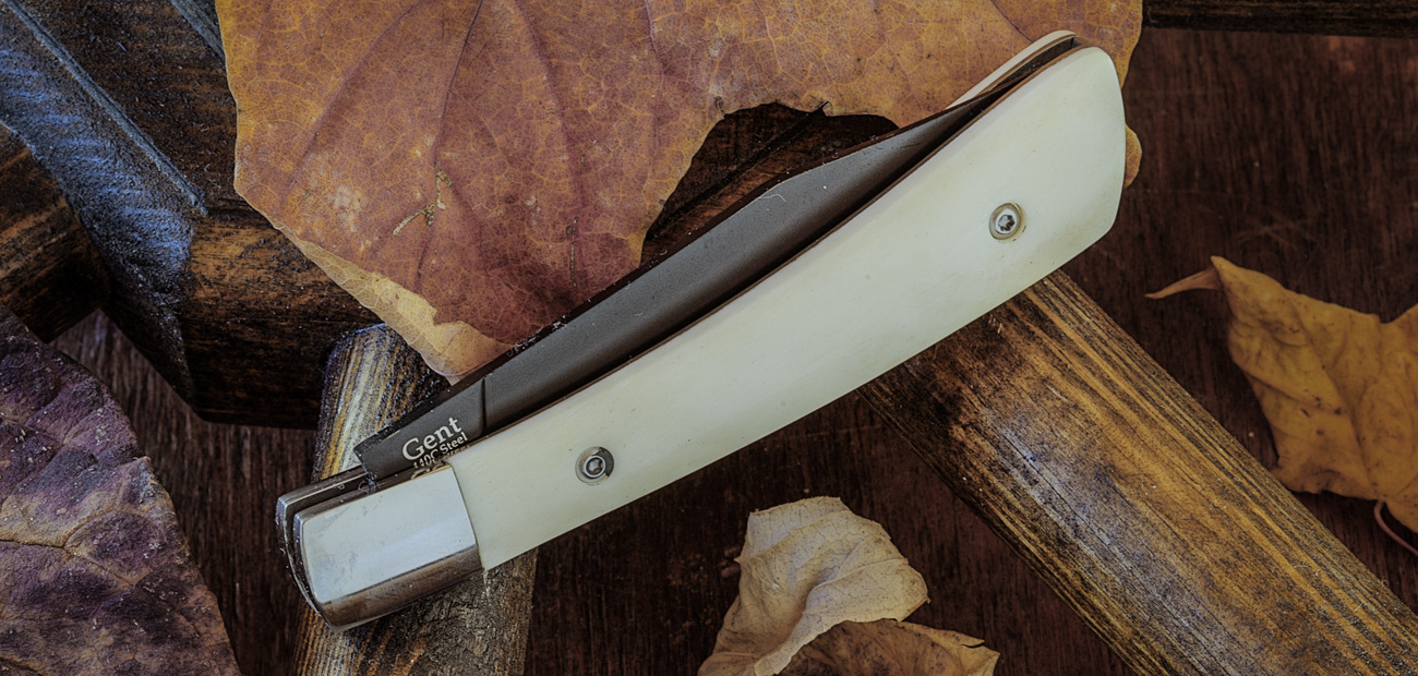 Gent Messer mit Gleitgelenk 440C mit schwarzem Ti