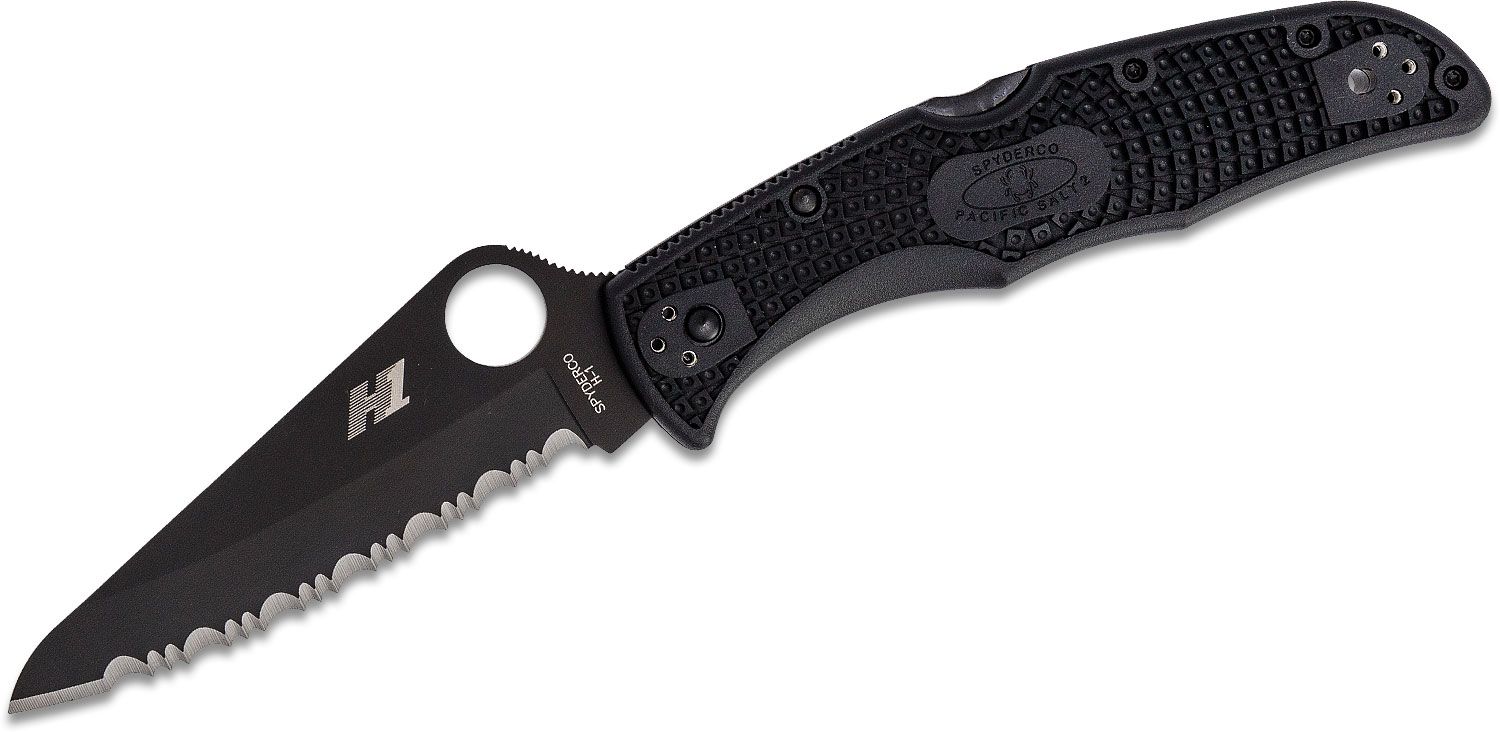 Pacific Salt 2, Black blade, serrated edge