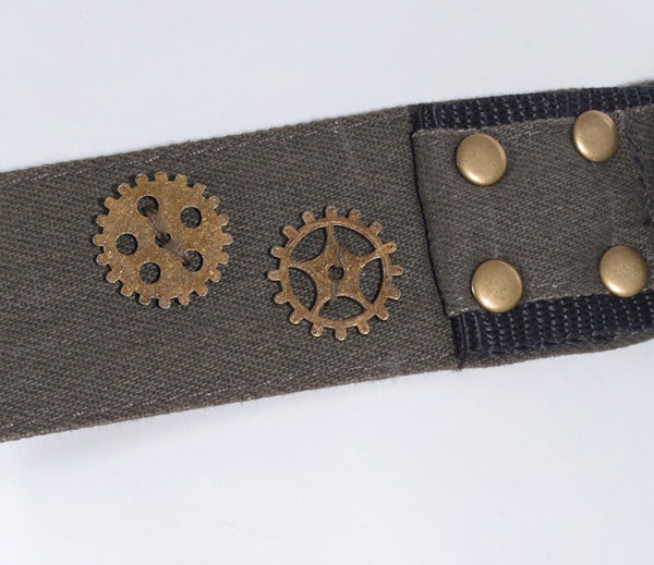 Steampunk Bag with Belt, green