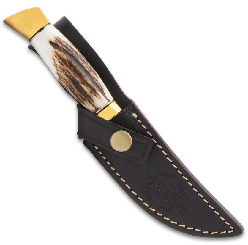 Gil Hibben Whitetail Skinner Messer mit Scheide – Deutsche Stahlklinge