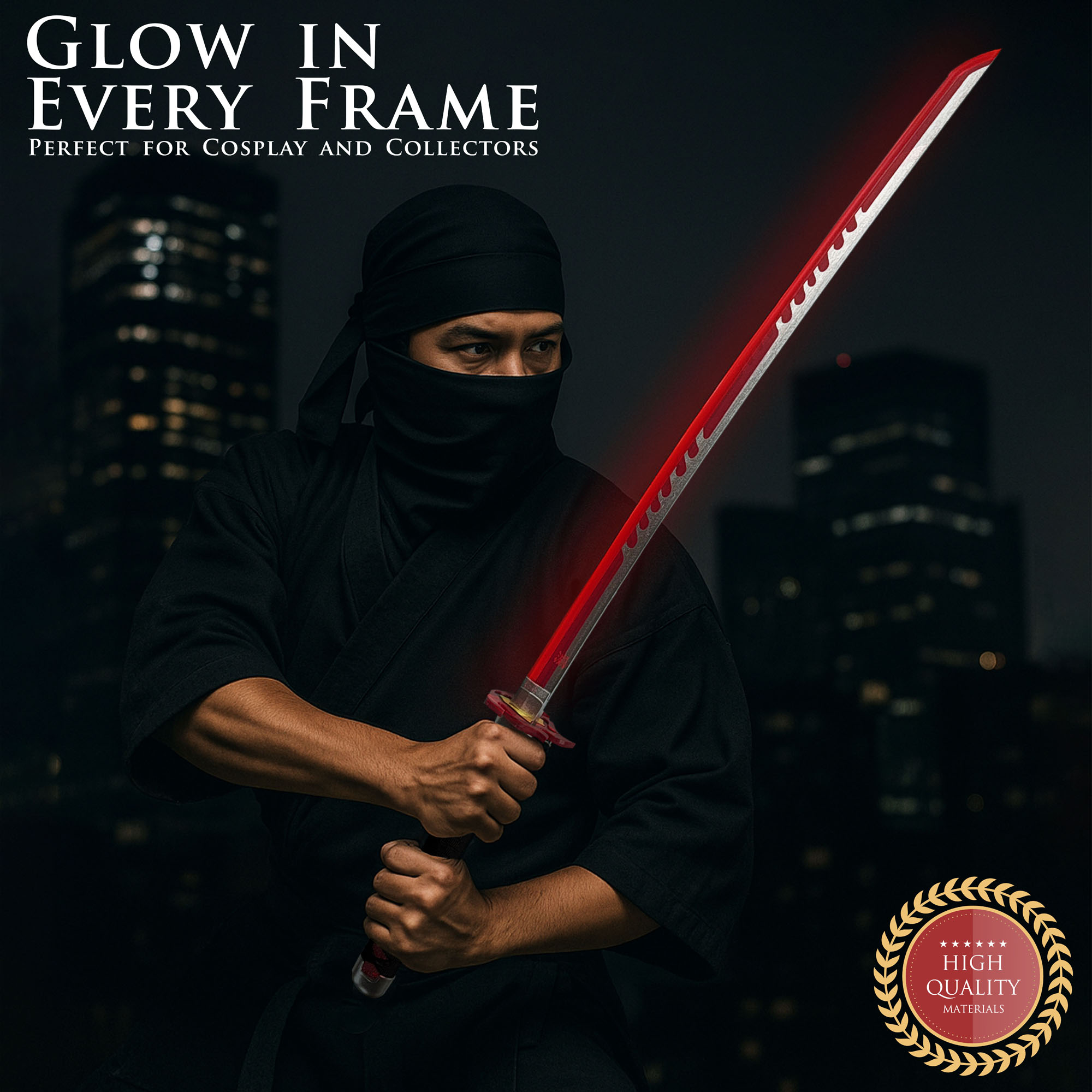 Demon Slayer: Kimetsu no Yaiba - Tanjiro Kamado Sword v2 - Fire Breath - LED Version