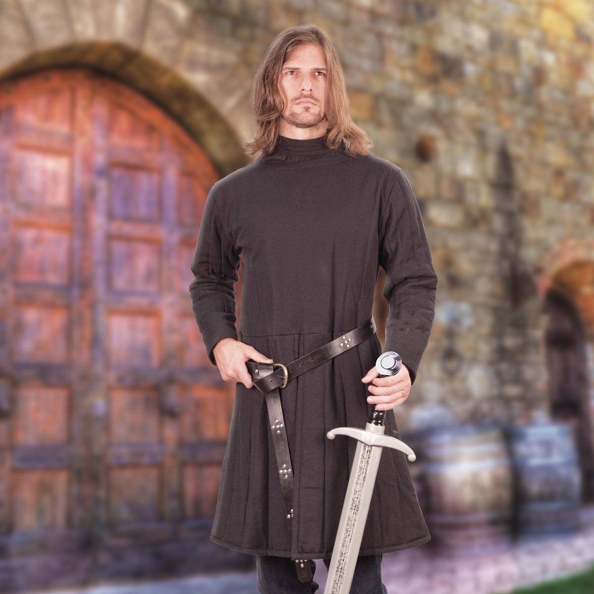 Englischer Gambeson, Braun, Größe S