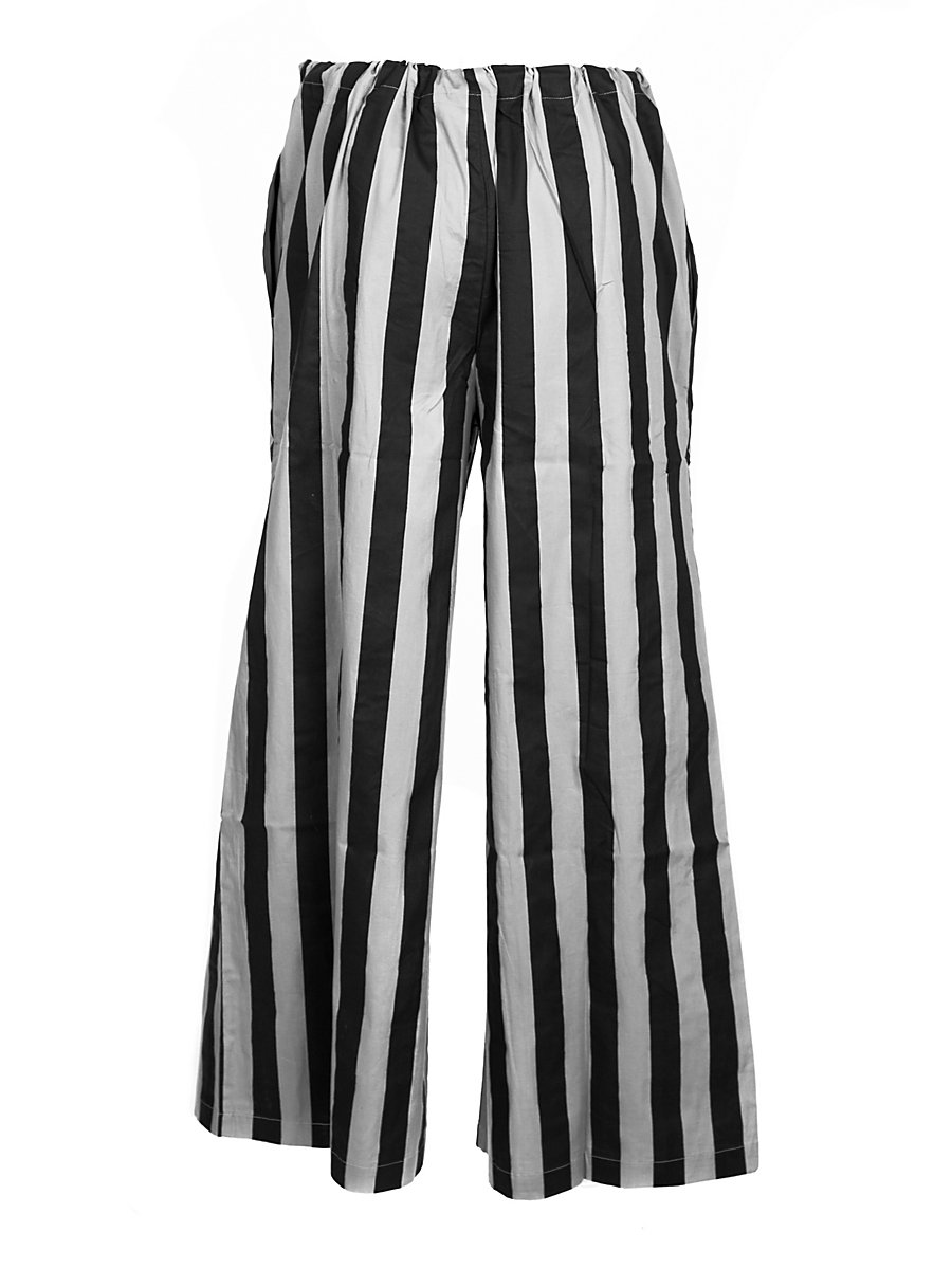Gestreifte Piratenhose grau-schwarz, Größe XXL