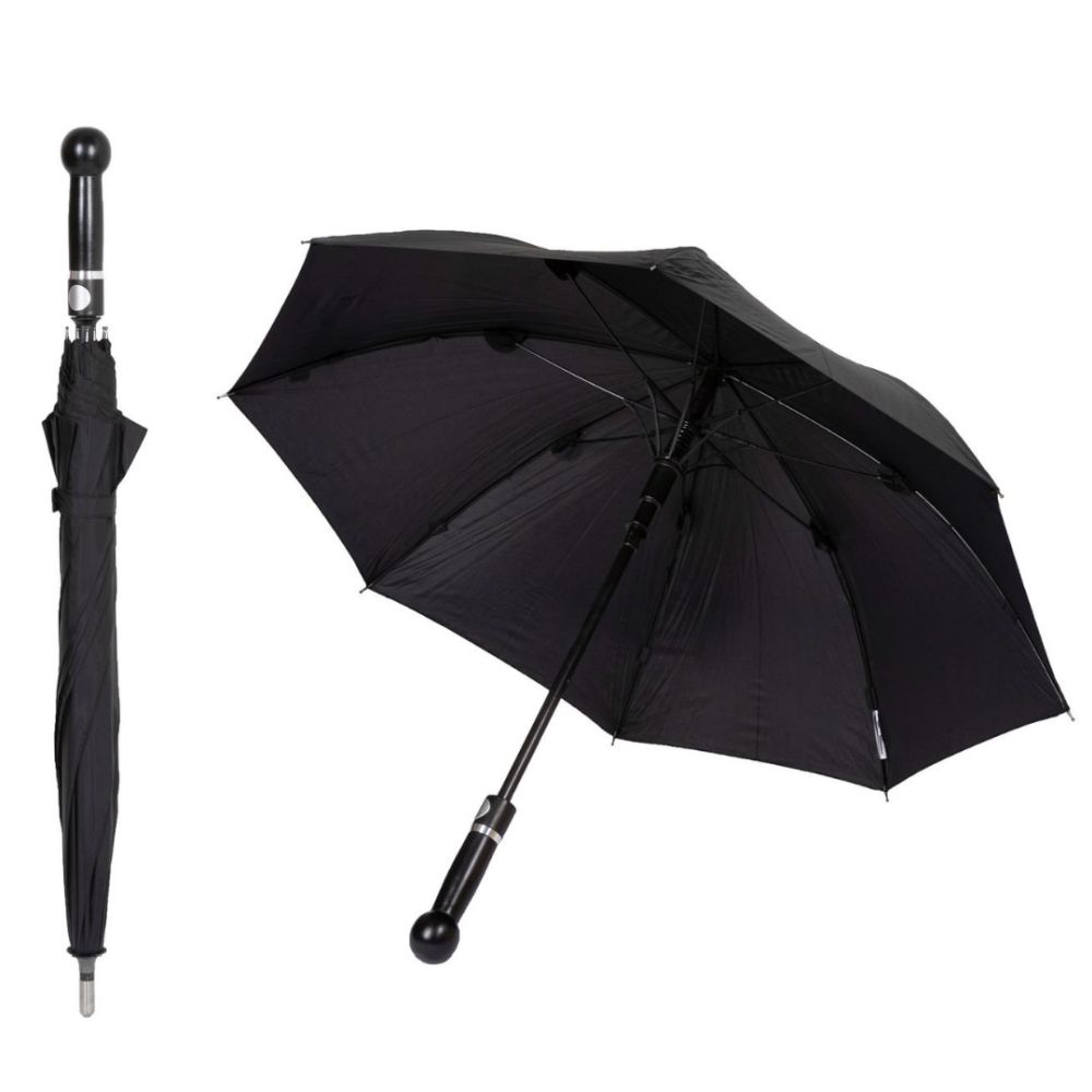 Safety umbrella "XXL extra long" knob handle, beech black