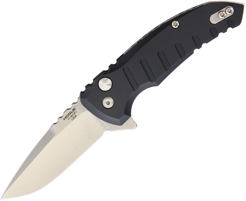 X1-Microflip, CPM-154 Stonewashed Blade, Matte Black Aluminum Handle