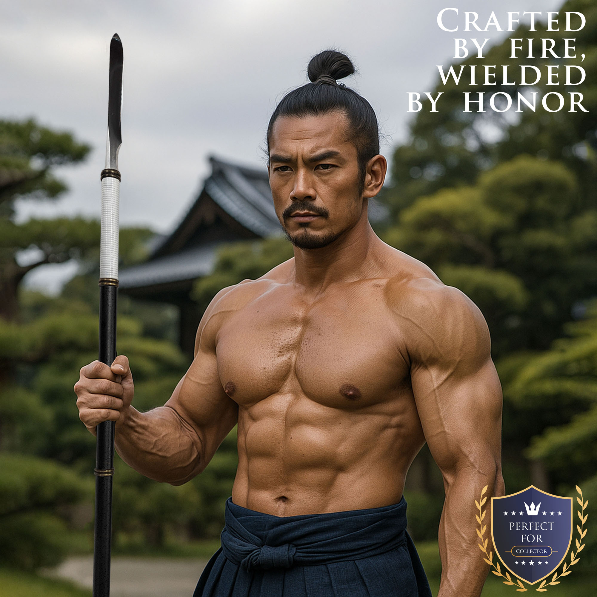 Geschmiedeter Yari Speer