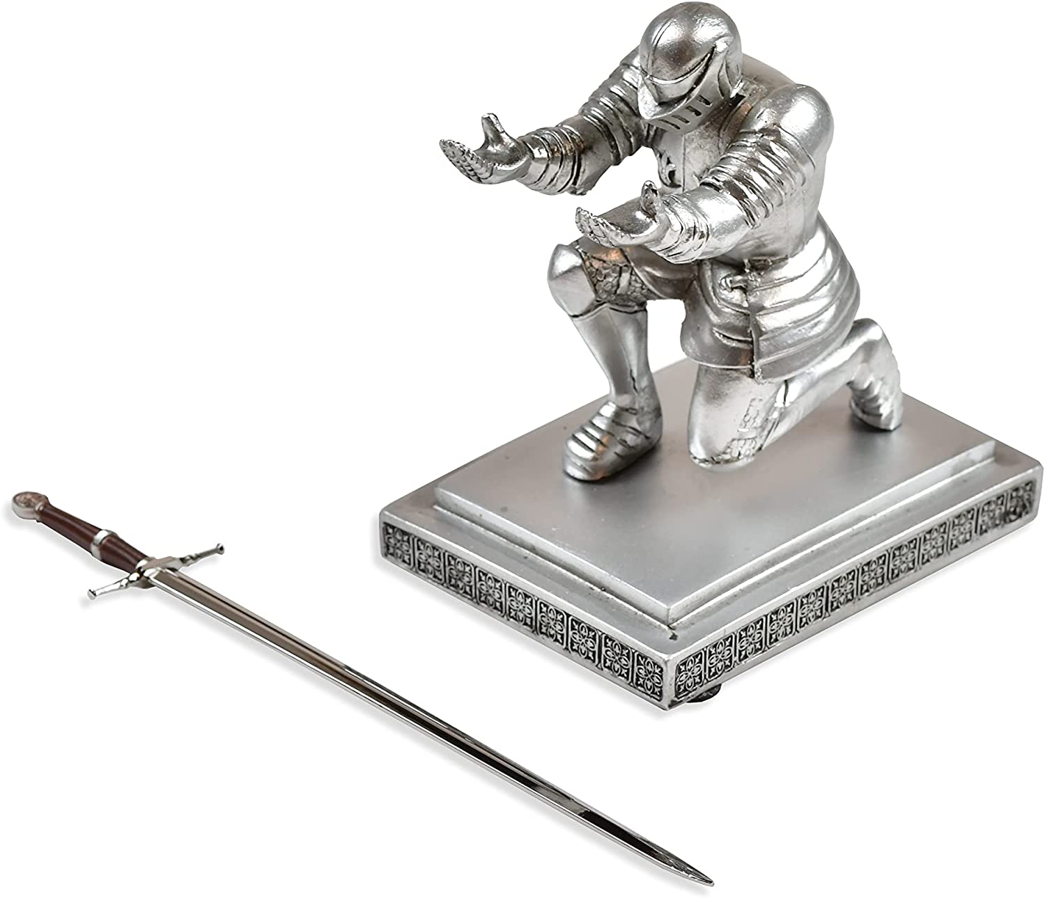The Witcher - Geralt von Rivia's steel sword as a letter opener with a knight's stand