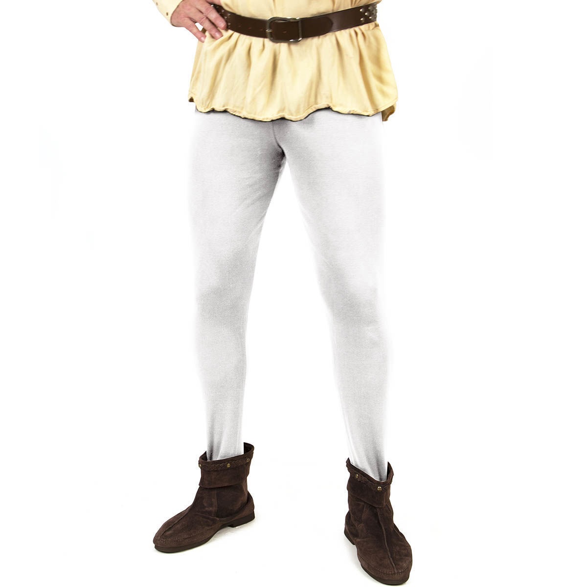 Mittelalterliche Pantalons, Farbe Weiß, Größe L