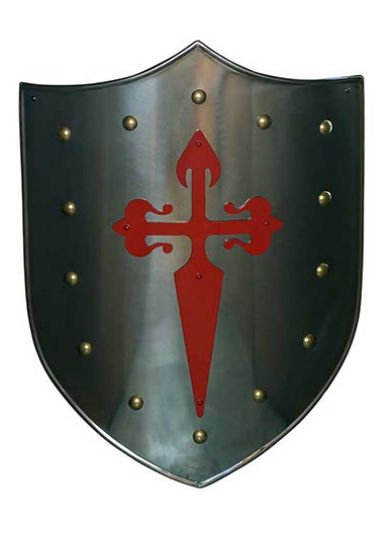 Rotes St. James Kreuz Schild