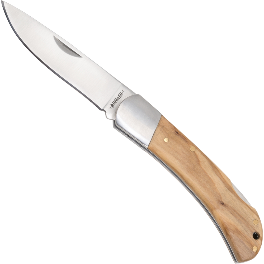Pocket knife with olive wood handle 