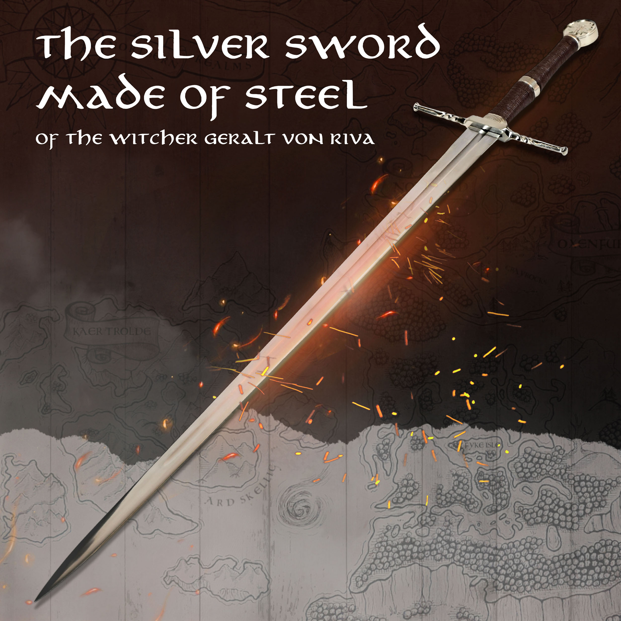 Witcher - Stahl Schwert mit Scheide Witcher - Stahl Schwert mit Scheide