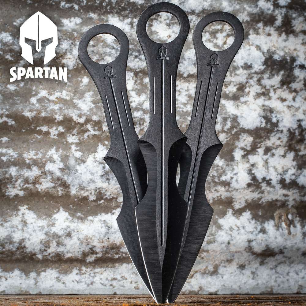 Spartan Throwing Dagger Set With Nylon Sheath 