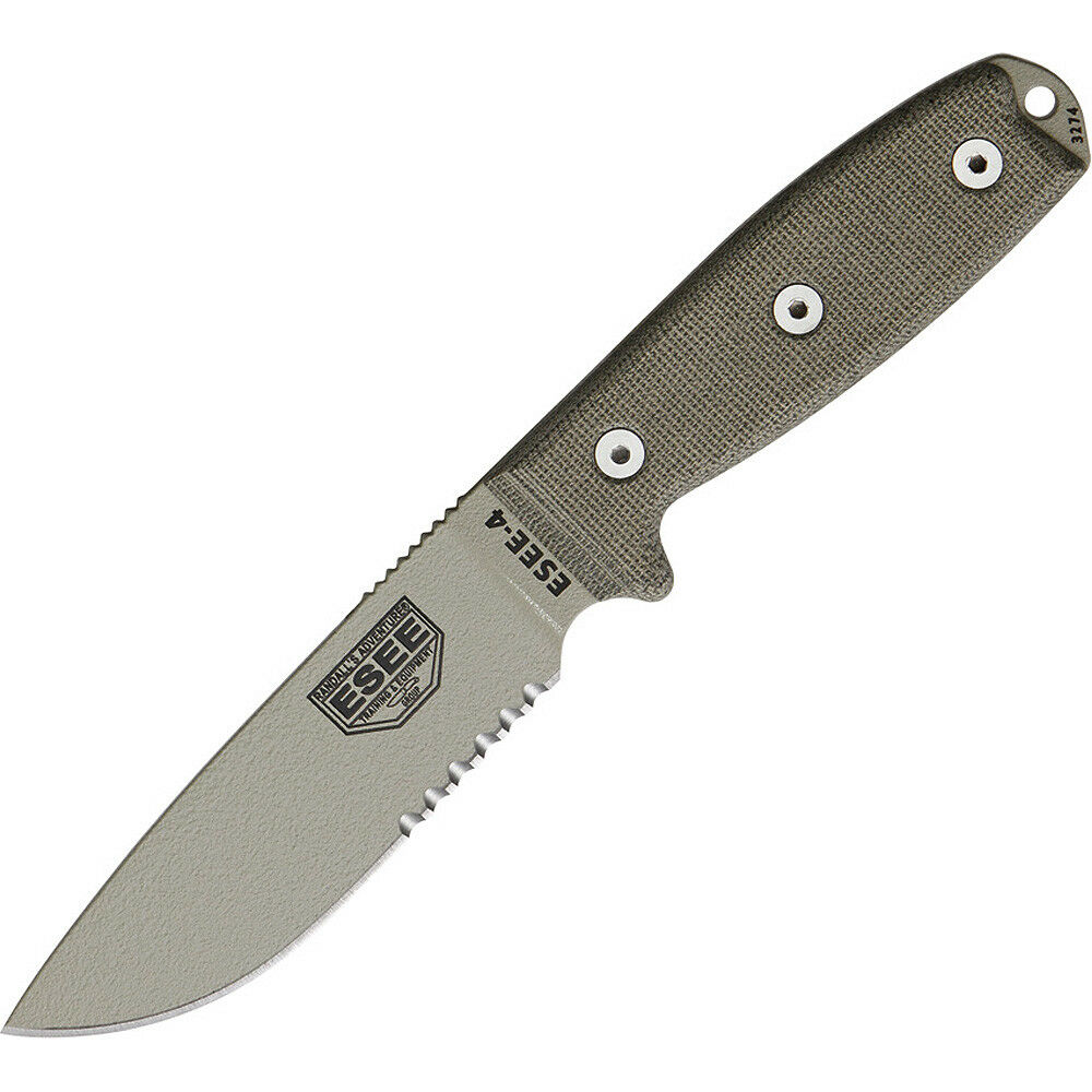 Esee Modell 4, teilweise gezahnt mit Kydexscheide, MOLLE