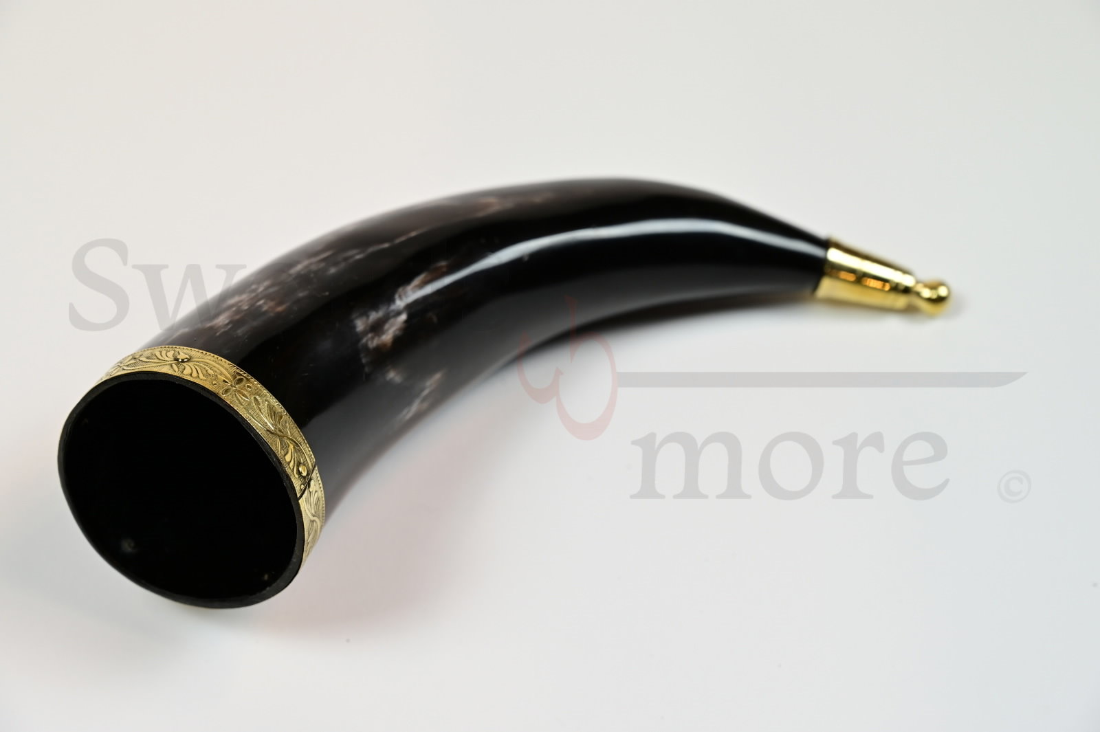 Wikingerhorn mit Schultergurt aus Leder