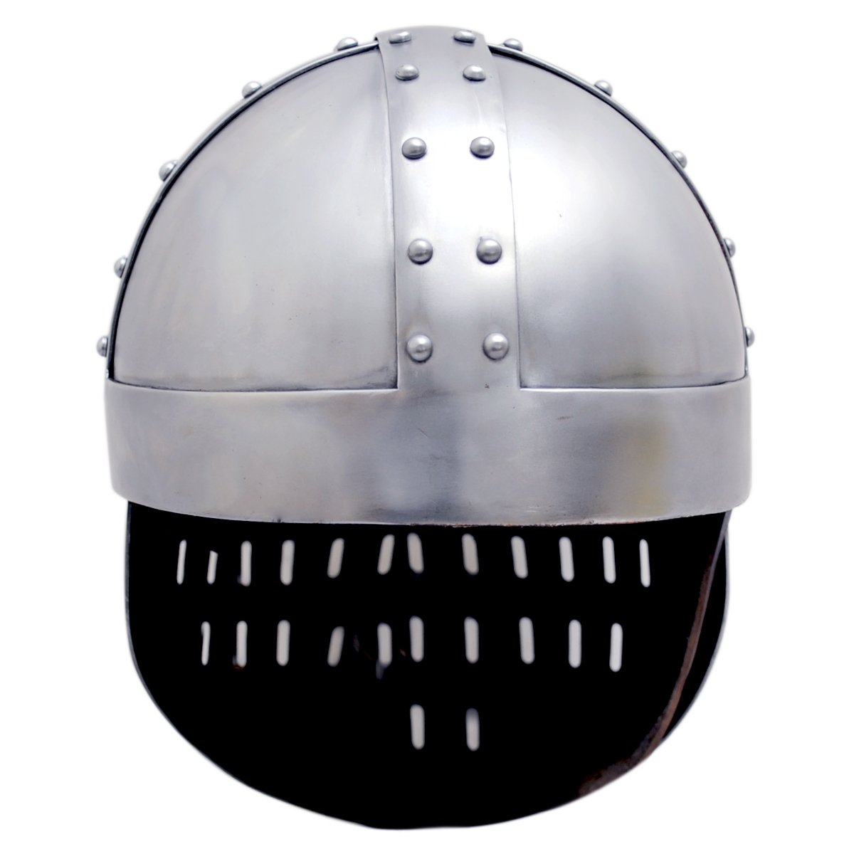 Crusader Face Plate Helmet ( AMENDED )-14 G Steel w/leather liner