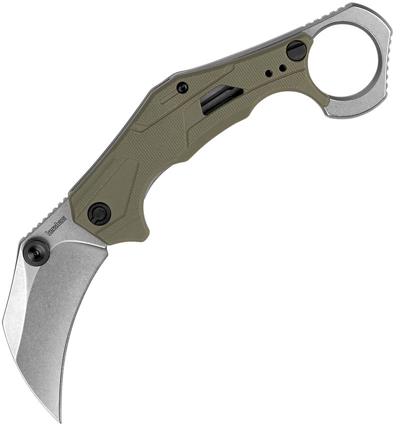 Outlier, Green Handle, Stonewash Blade