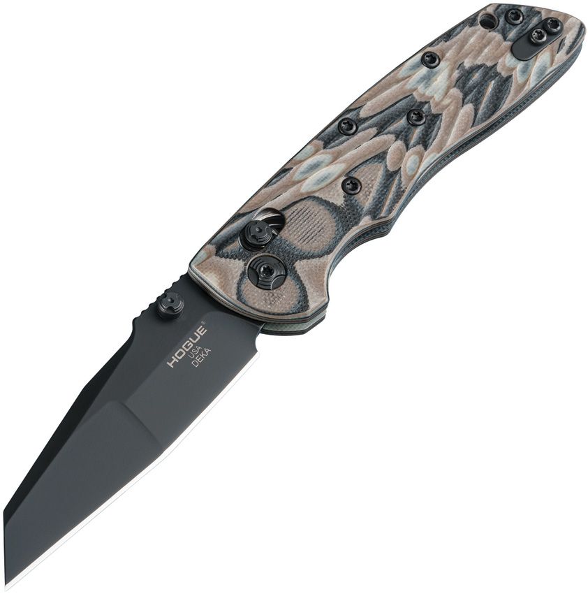 Deka ABLE, CPM-20CV schwarze Cerakote Wharncliffe-Klinge, FDE G10-Griff