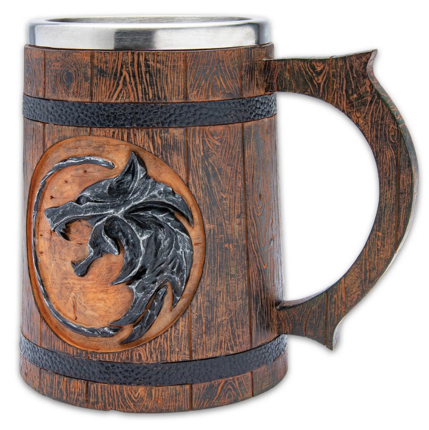 The Witcher - Geralt's Wolf Medallion Bierkrug