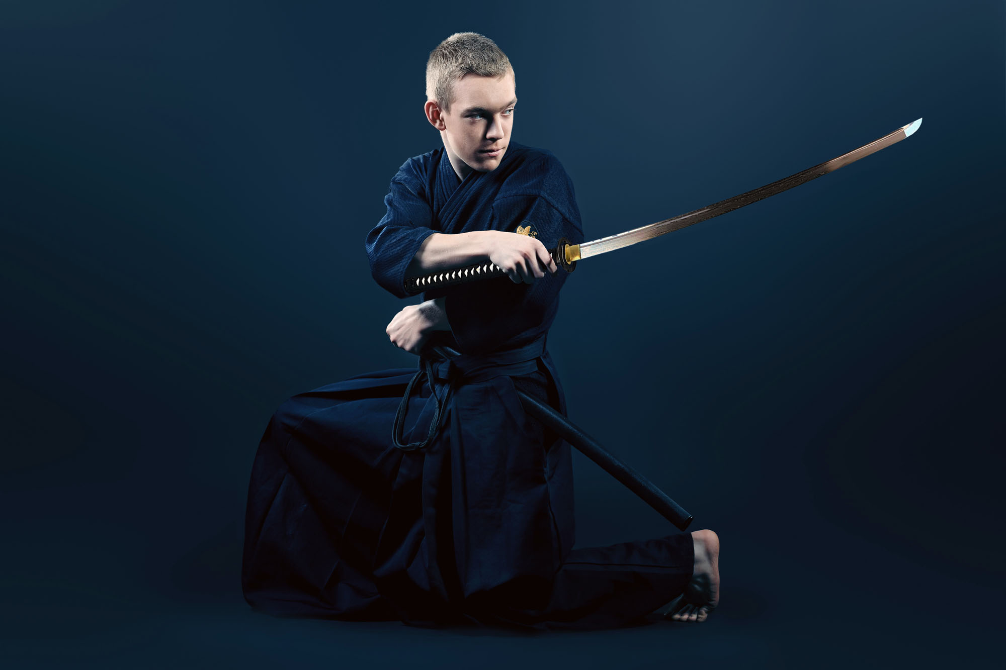 Miyamoto Musashi Katana, handgeschmiedet und gefaltet, Set