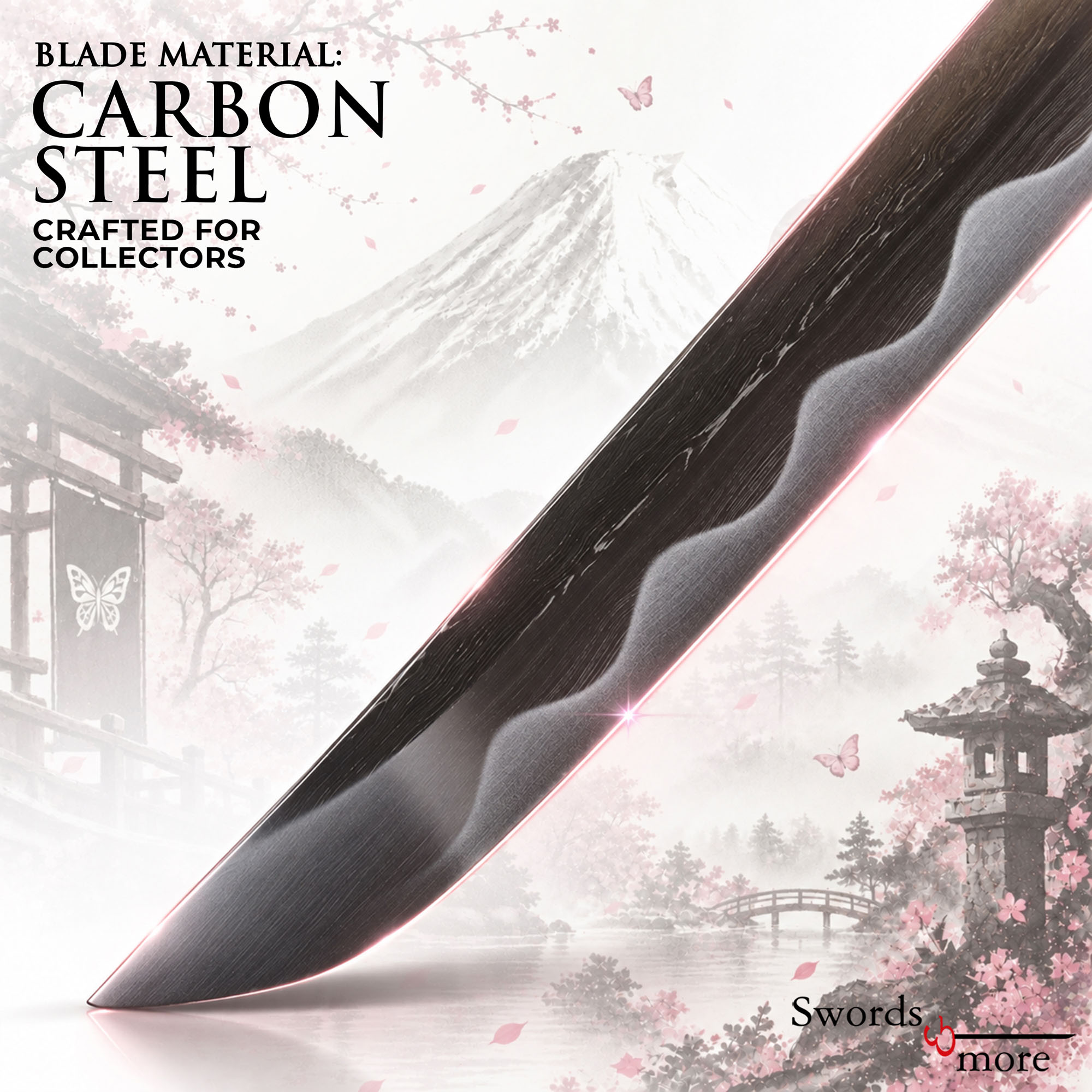Demon Slayer: Kimetsu no Yaiba - Tsuyuri Kanawo's Sword - handforged and folded, Set