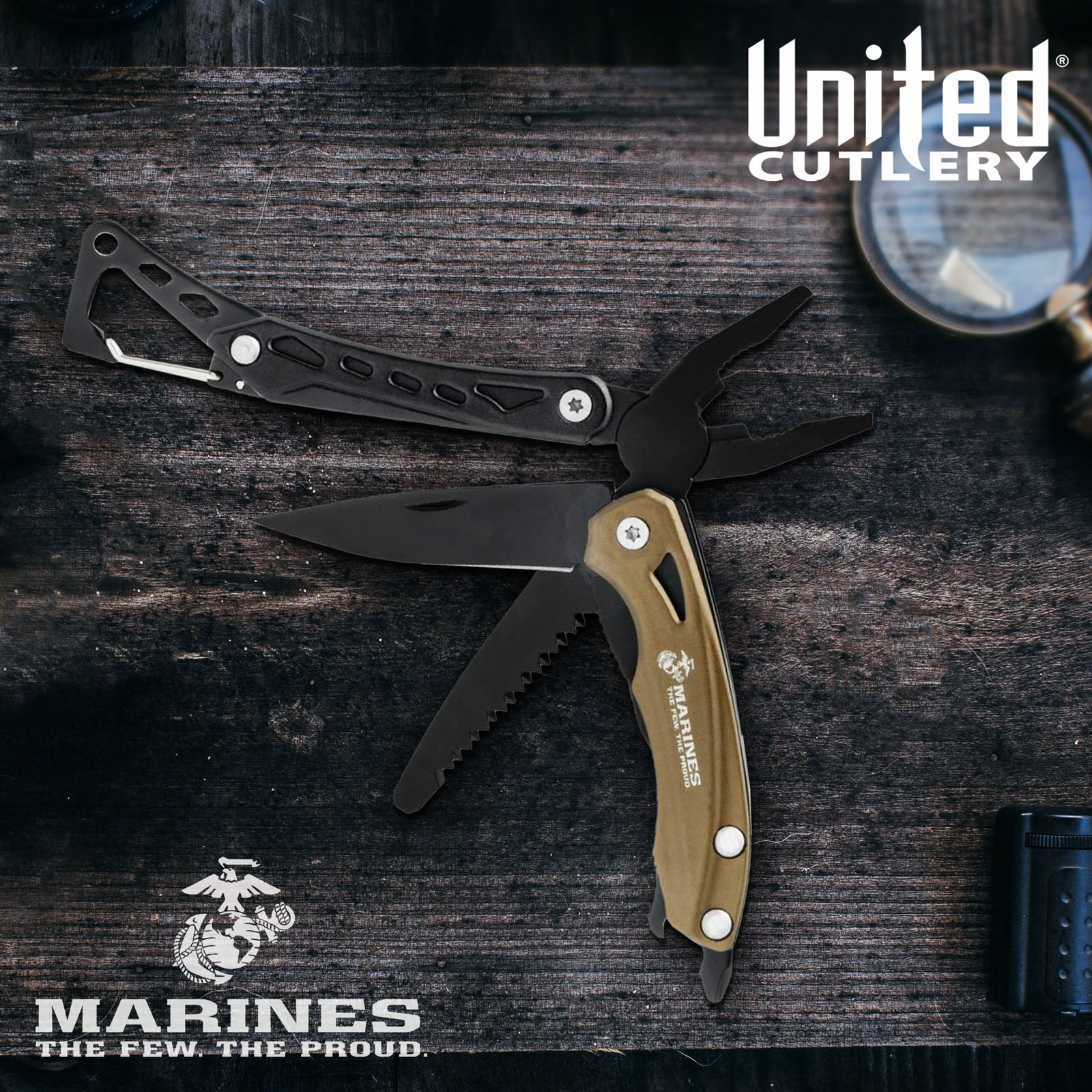 USMC Multi-Tool And Carabiner Clip