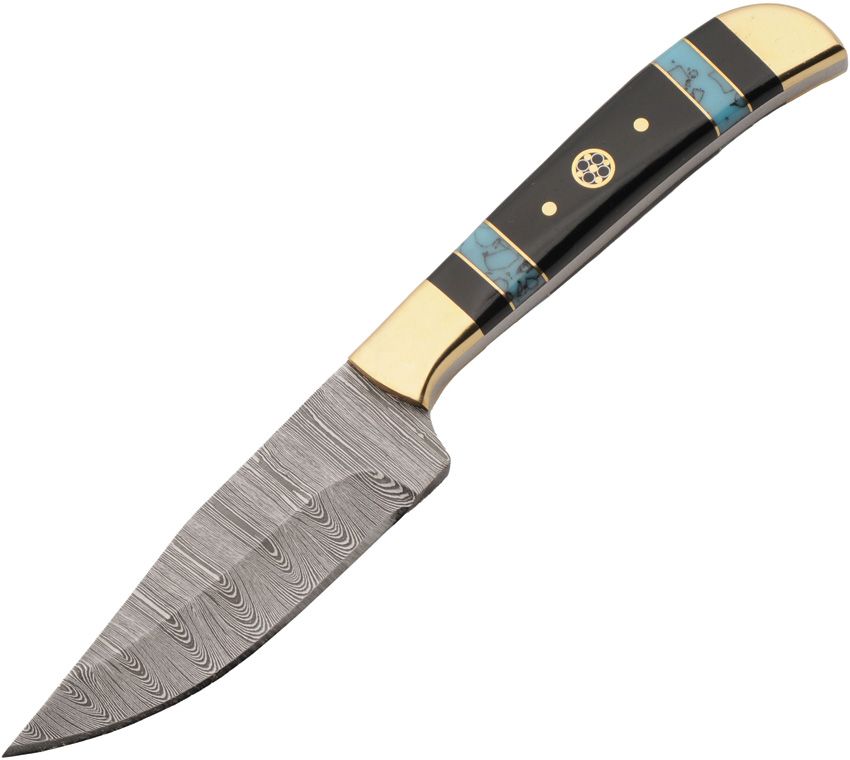 Damast Jagdmesser – Türkise Akzente