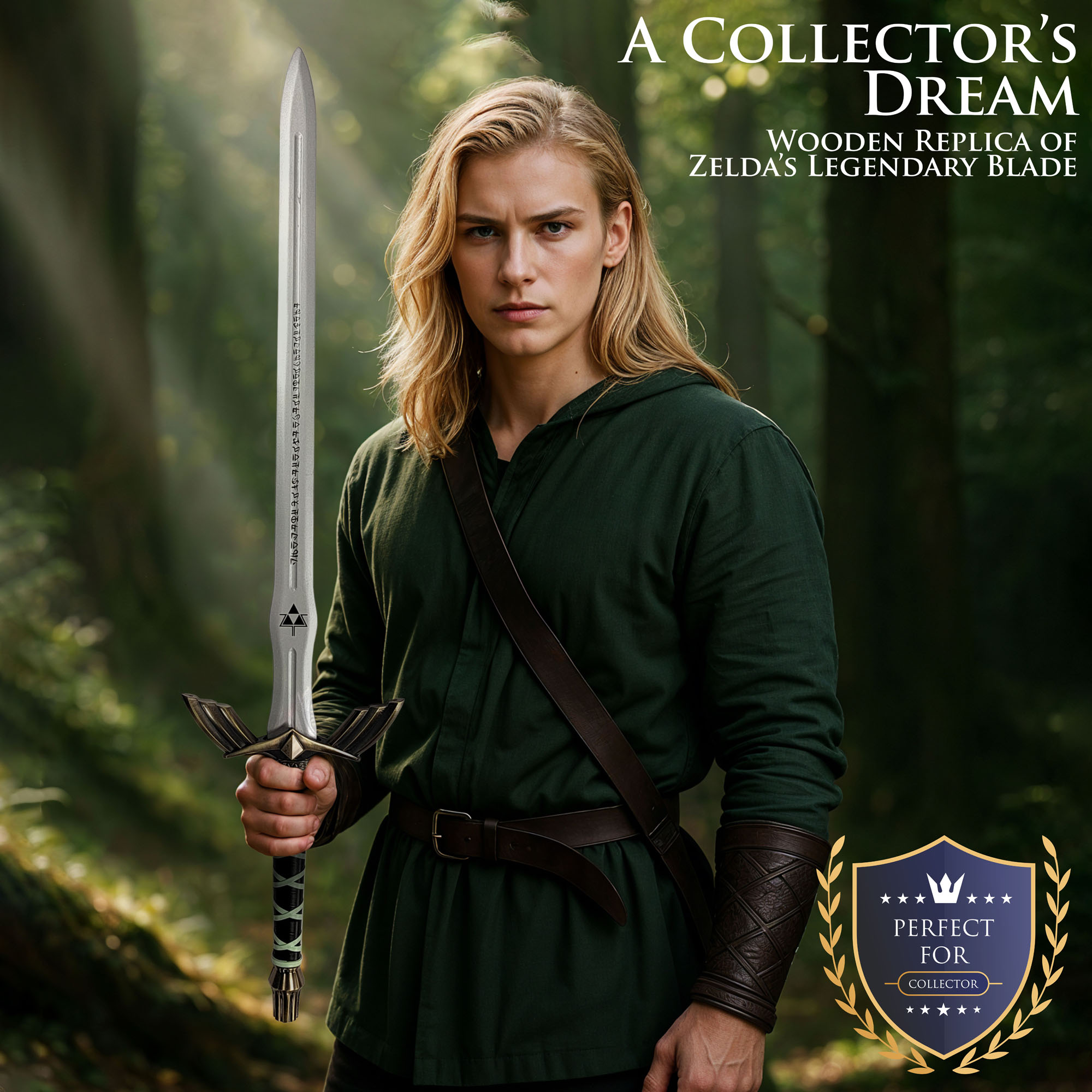 Zelda - Schwarzes Master Skyward Schwert - Holzversion