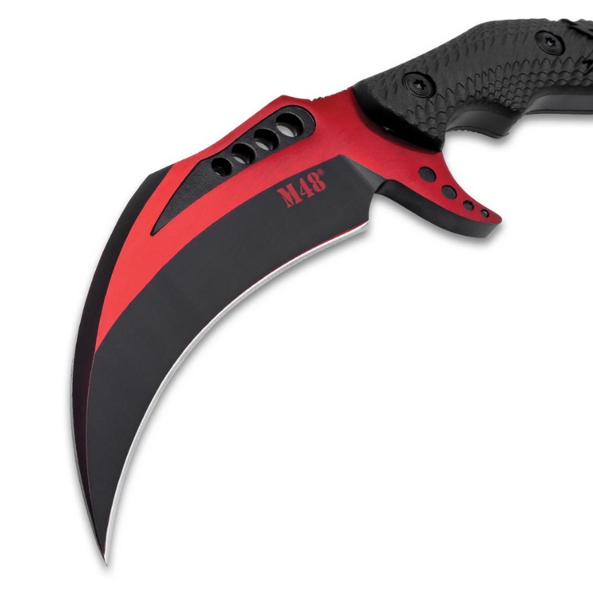 M48 Rotes Liberator Falcon Karambit mit Scheide