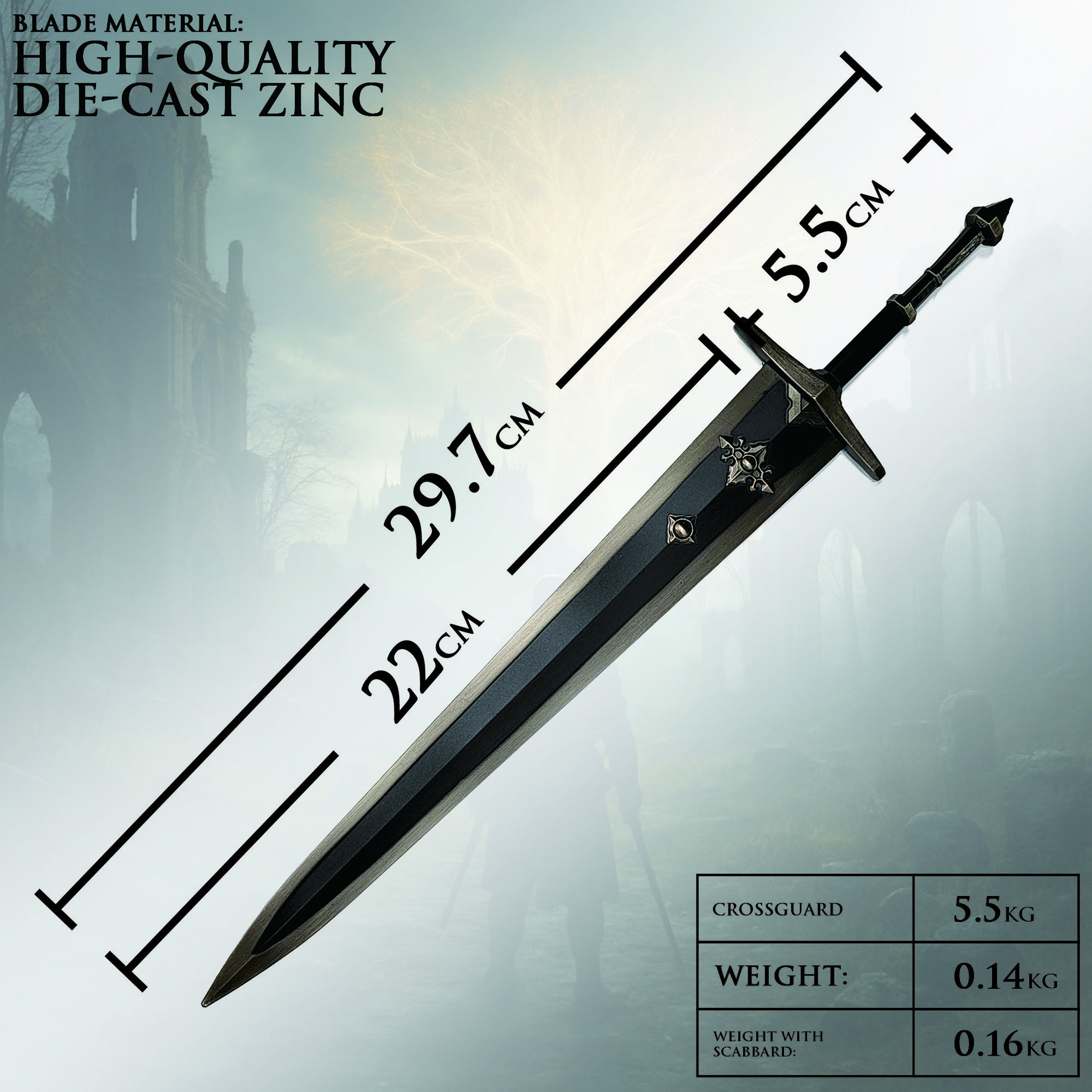 Elden Ring - Greatsword of Solitude, XL Brieföffnerversion