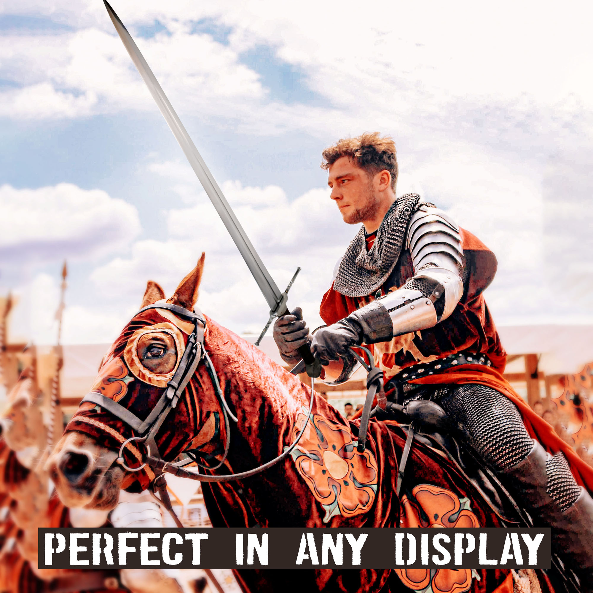 Witcher - Stahl Schwert mit Scheide, handgeschmiedet