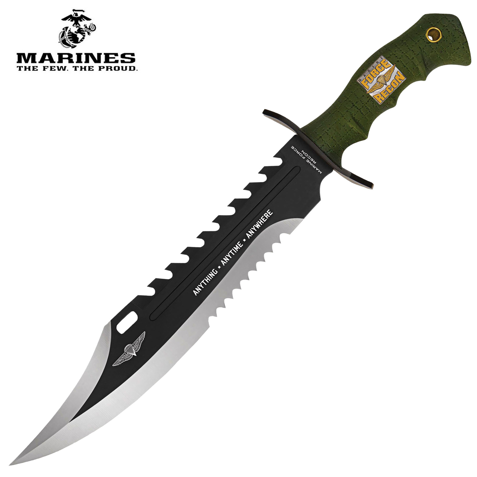 Anytime Anywhere Marine Recon Bowie and sheath