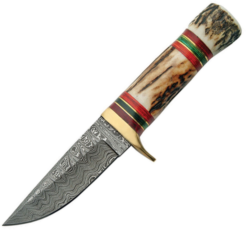 Damascus Hunter Stag Handle