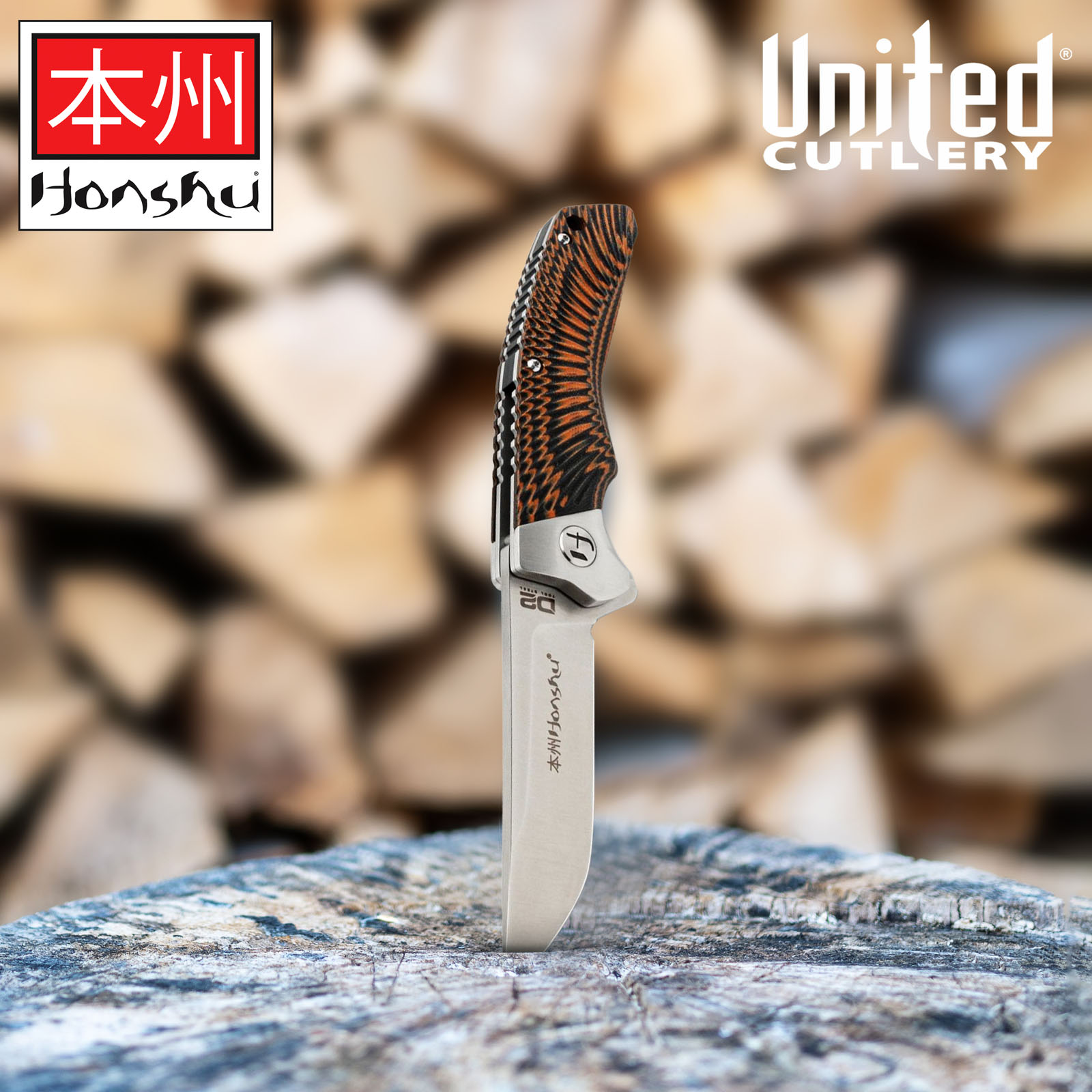 Honshu Black And Orange Sekyuriti Pocket Knife